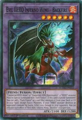 Evil HERO Inferno Wing - Backfire - SUDA-EN032 - Super Rare - 1st Edition